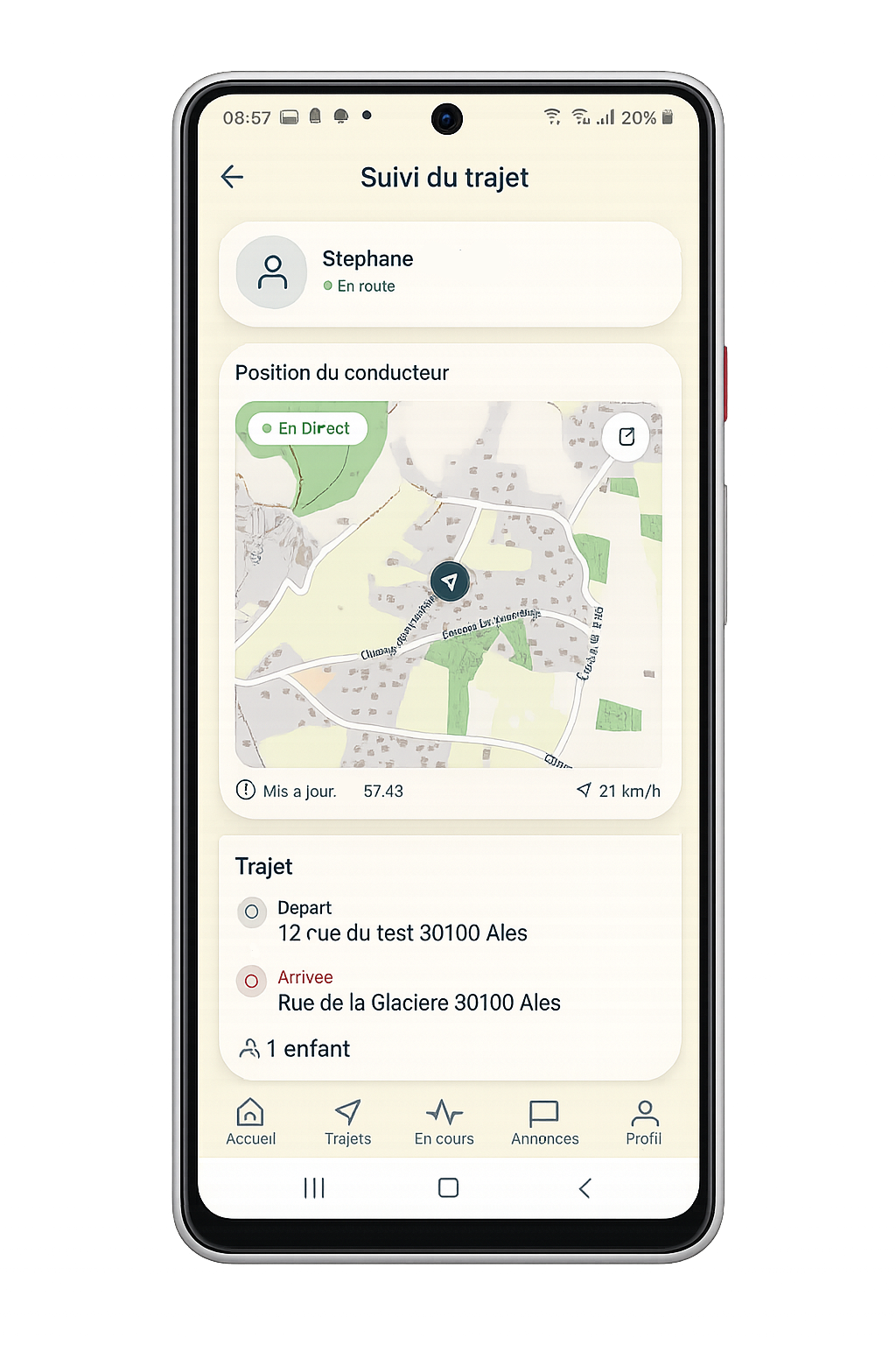 Géolocalisation encadrée